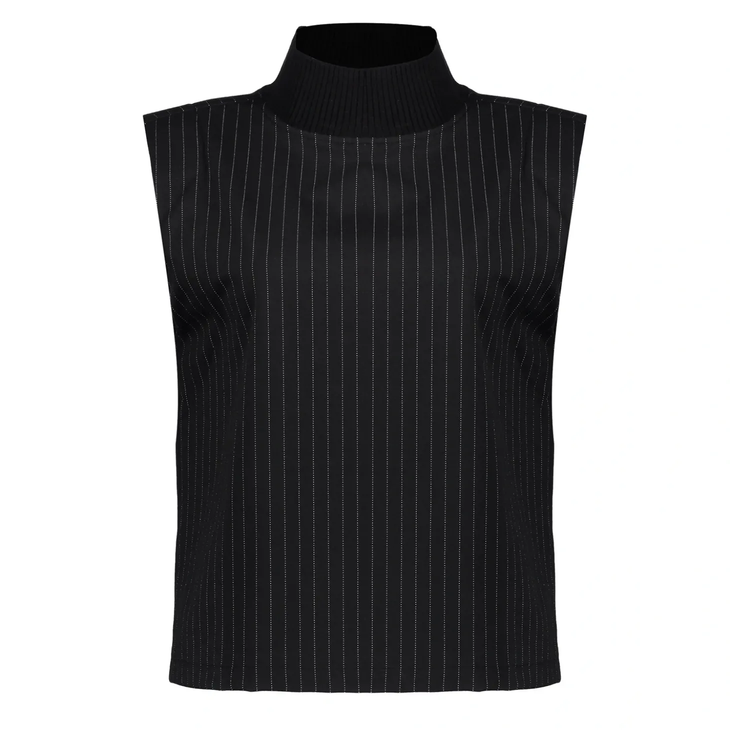 Tops & T-shirts*Geisha Fashion Geisha Dames Top Met Pinstripe 43675-20 zwart