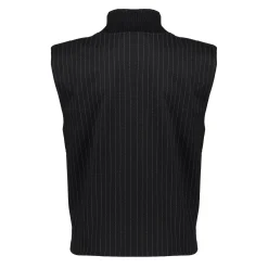 Tops & T-shirts*Geisha Fashion Geisha Dames Top Met Pinstripe 43675-20 zwart