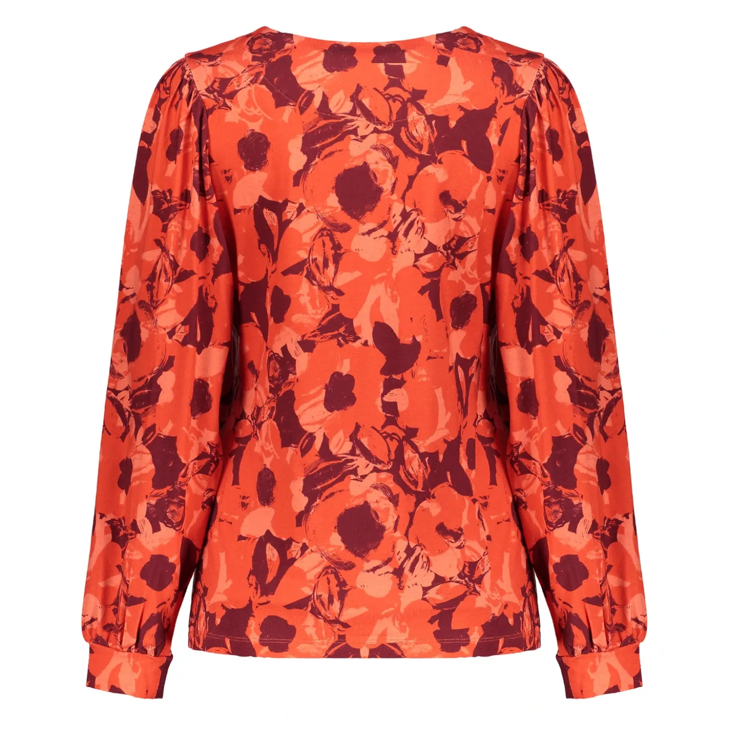 Tops & T-shirts*Geisha Fashion Geisha Dames Top Met Print 42545-60 dark red