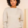 Truien & Vesten*Geisha Fashion Geisha Dames Trui Met Pofmouwen En Glitter 44568-14 off-white