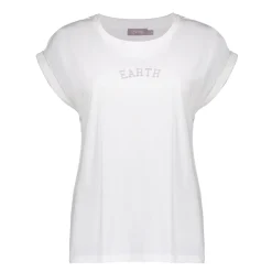 Tops & T-shirts*Geisha Fashion Geisha Dames T-shirt Earth 42610-41 wit