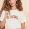 Tops & T-shirts*Geisha Fashion Geisha Dames T-shirt 'Le Marais' 42632-24 off-white