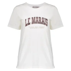 Tops & T-shirts*Geisha Fashion Geisha Dames T-shirt 'Le Marais' 42632-24 off-white
