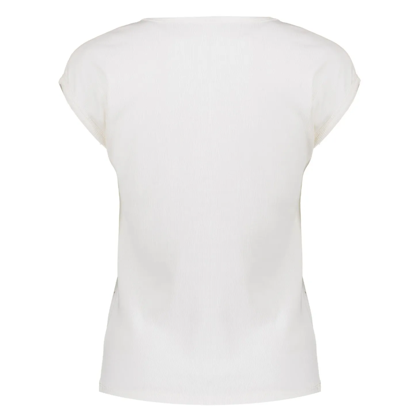 Tops & T-shirts*Geisha Fashion Geisha Dames T-shirt Met Studs 42607-41 off-white