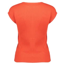 Tops & T-shirts*Geisha Fashion Geisha Dames T-shirt Met Studs 42607-41 rood