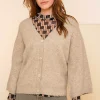 Truien & Vesten*Geisha Fashion Geisha Dames Vest Met Vlindermouw 44560-14 sand