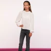 Tops & T-shirts*Geisha Fashion Geisha Girls Blouse Met Lurex En Dotjes 43636K-26 off-white