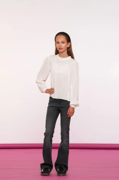 Tops & T-shirts*Geisha Fashion Geisha Girls Blouse Met Lurex En Dotjes 43636K-26 off-white