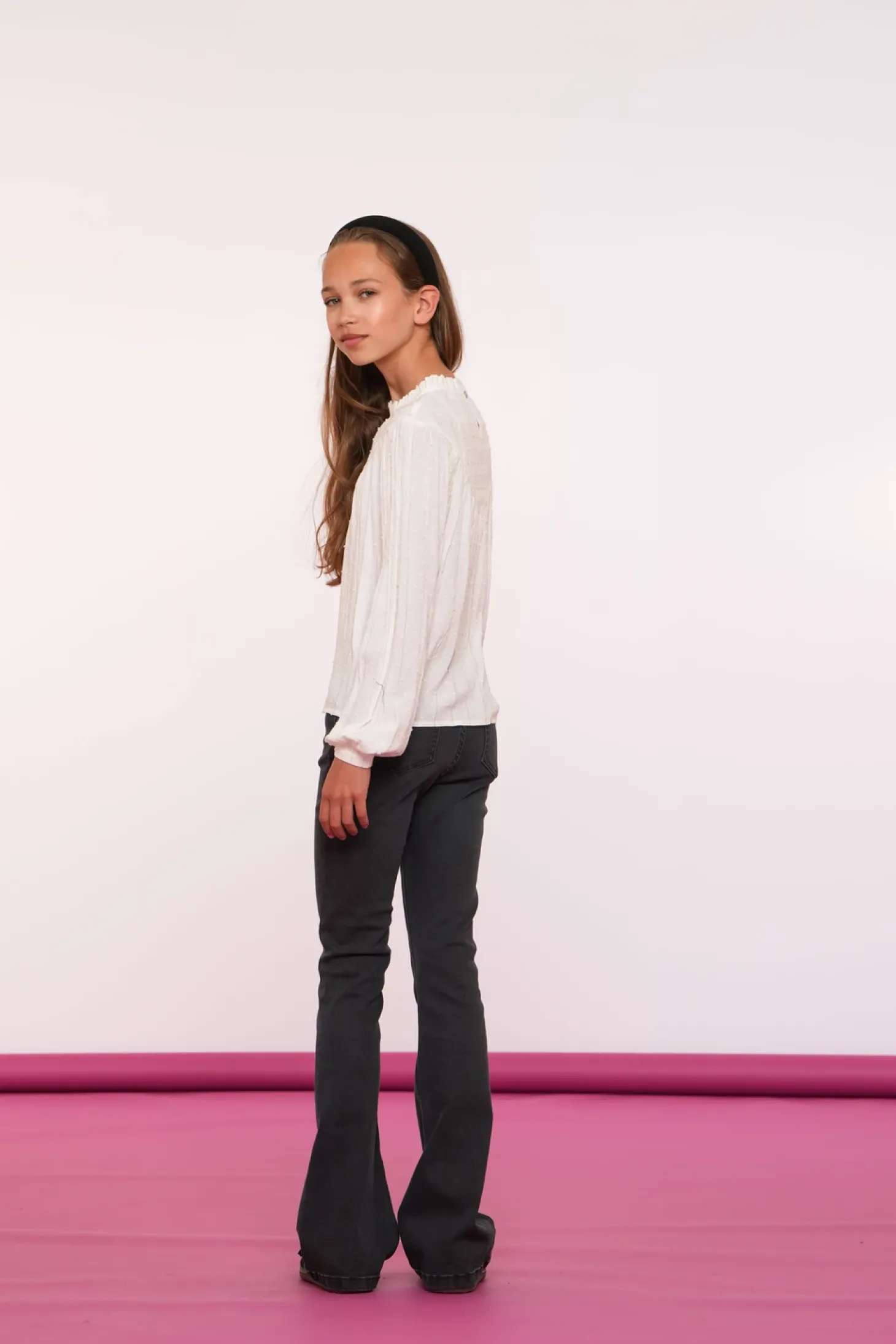 Tops & T-shirts*Geisha Fashion Geisha Girls Blouse Met Lurex En Dotjes 43636K-26 off-white