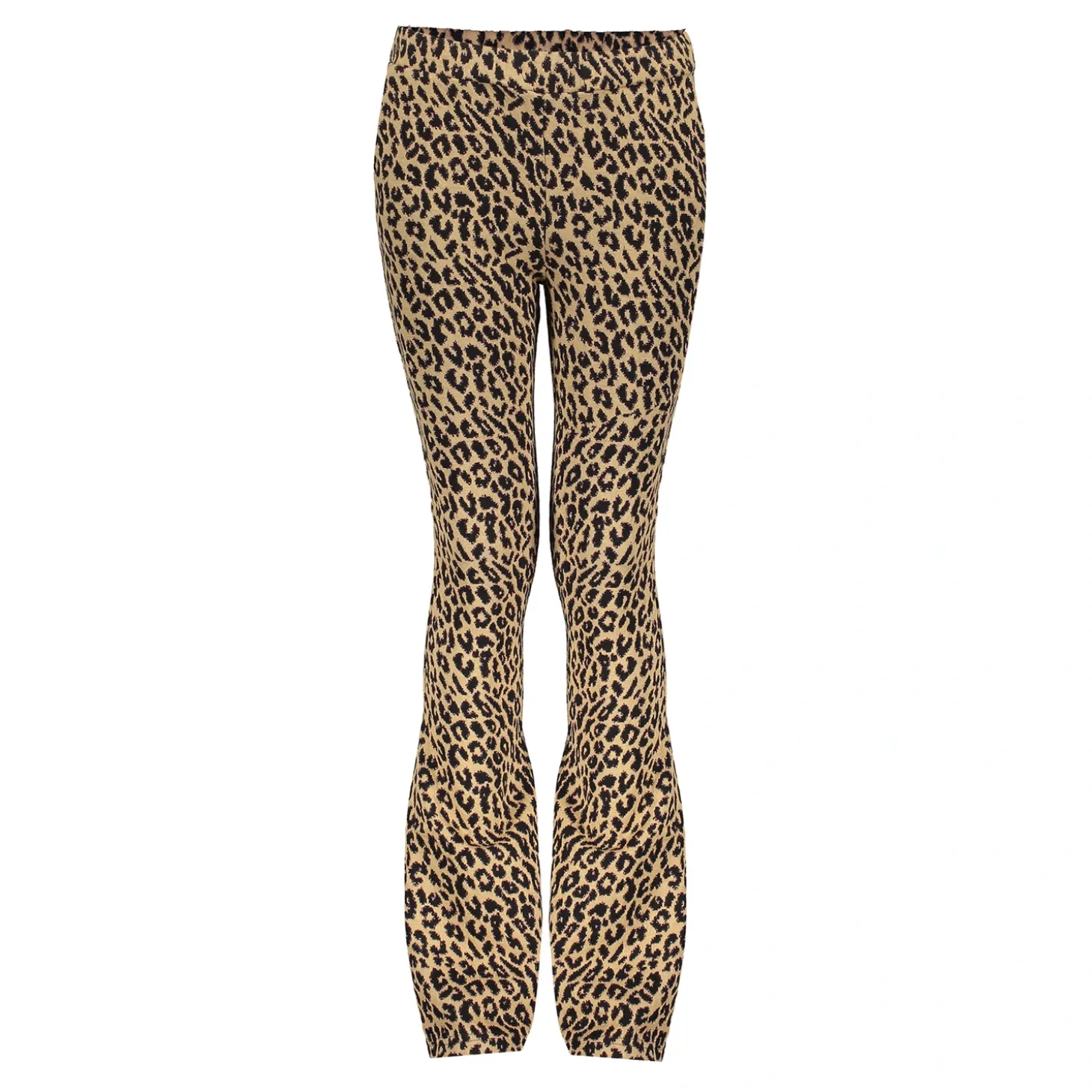 Broeken*Geisha Fashion Geisha Girls Broek Met Panterprint En Lurex 41675K-20 camel