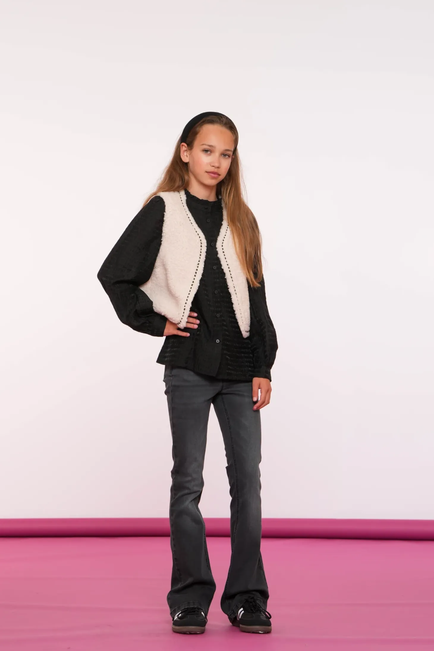 Broeken | Denim*Geisha Fashion Geisha Girls High Rise Flare Jeans 41601K-50 BELLE black denim