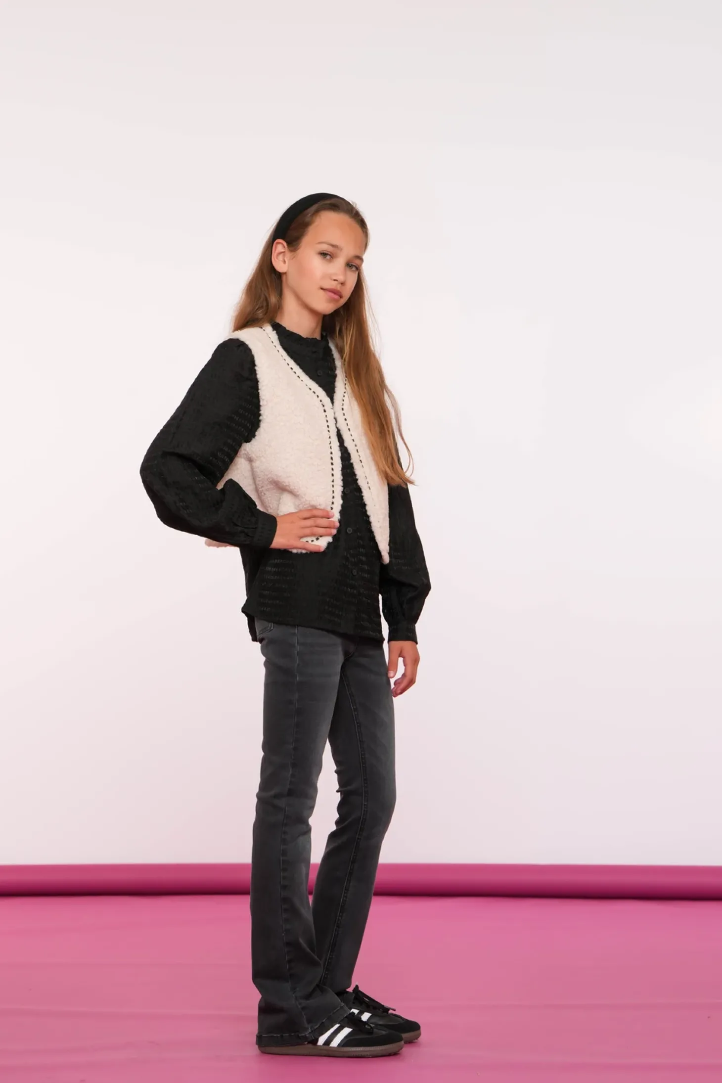 Broeken | Denim*Geisha Fashion Geisha Girls High Rise Flare Jeans 41601K-50 BELLE black denim