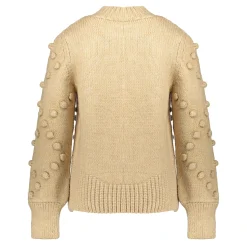 Truien & Vesten*Geisha Fashion Geisha Girls Kleurrijke Gebreide Trui Met Pompons 44550K-23 sand