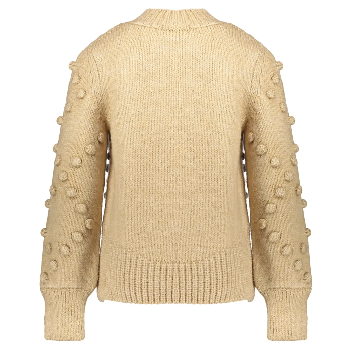 Truien & Vesten*Geisha Fashion Geisha Girls Kleurrijke Gebreide Trui Met Pompons 44550K-23 sand