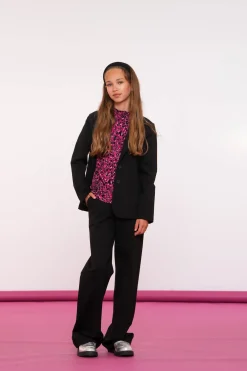 Jasjes & Blazers*Geisha Fashion Geisha Girls Regular Fit Blazer Met Stretch 45562K-60 zwart