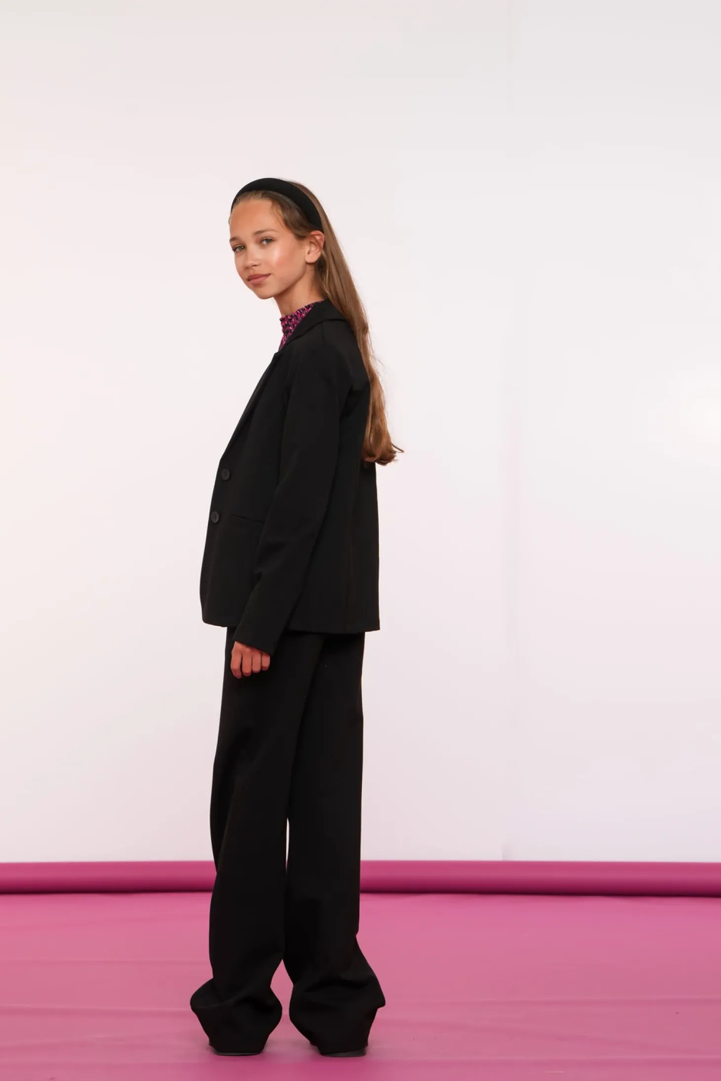 Jasjes & Blazers*Geisha Fashion Geisha Girls Regular Fit Blazer Met Stretch 45562K-60 zwart