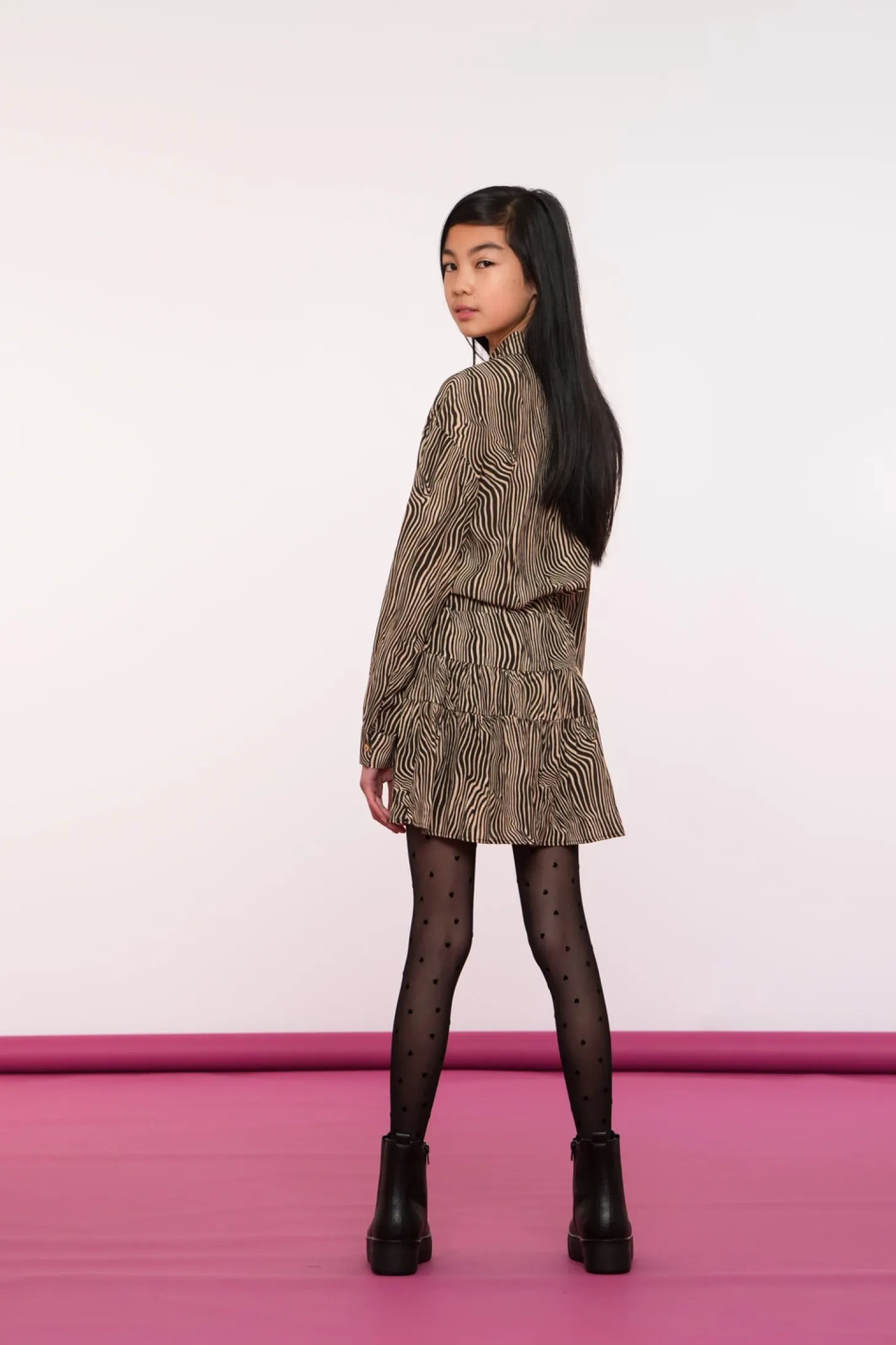 Rokken*Geisha Fashion Geisha Girls Rokje Met Zebra Print En Lurex 46595K-20 off-white