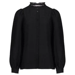 Tops & T-shirts | Blouses*Geisha Fashion Geisha Girls Ruffle Blousje 43633K-26 zwart