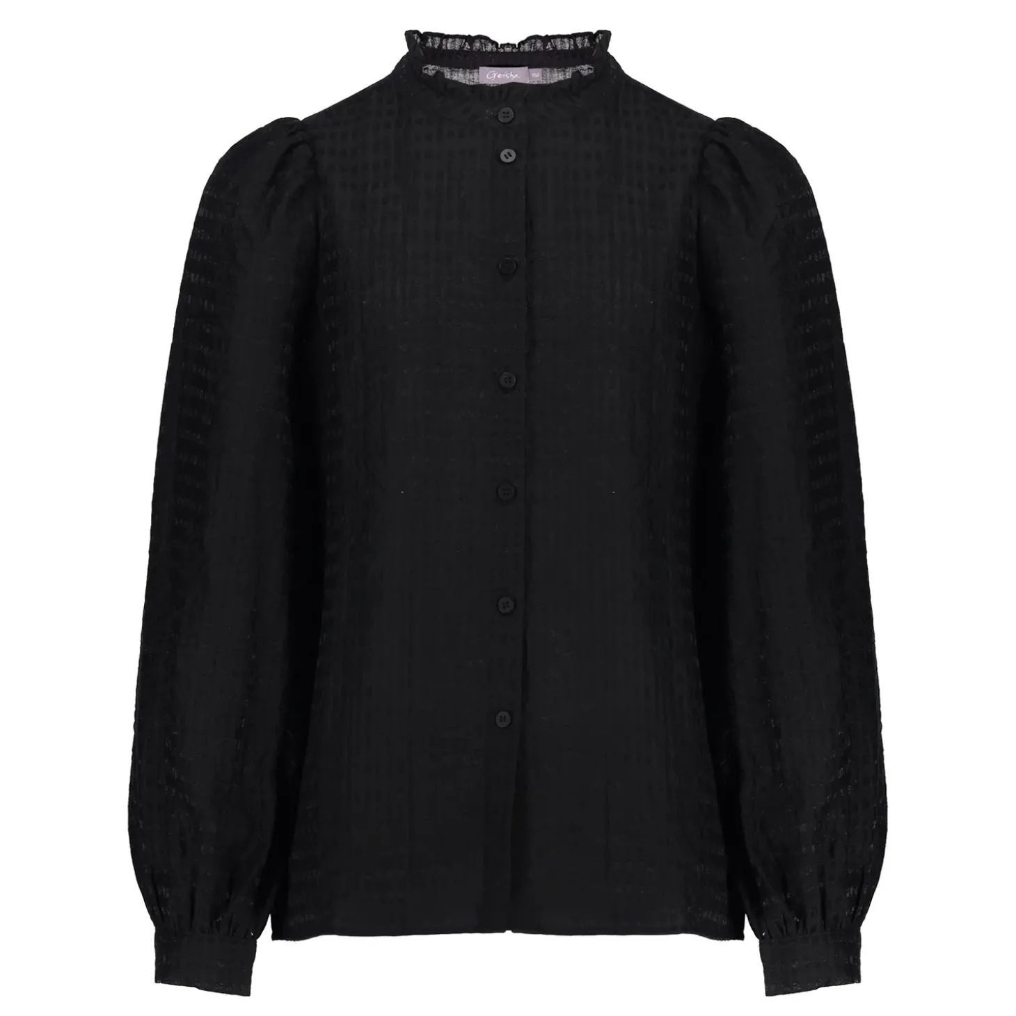 Tops & T-shirts | Blouses*Geisha Fashion Geisha Girls Ruffle Blousje 43633K-26 zwart