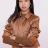Jassen & Jacks*Geisha Fashion Geisha Girls Satin Bomberjackje 45581K-21 bronze