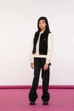 Truien & Vesten*Geisha Fashion Geisha Girls Stoer Fake Fur Giletje 45531K-70 zwart