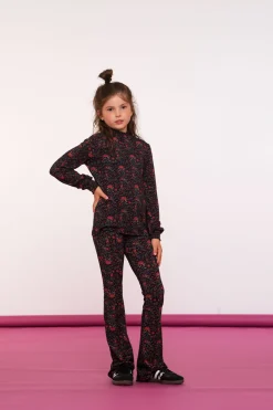 Tops & T-shirts*Geisha Fashion Geisha Girls Top Met Bloemenprint 42547K-60 navy