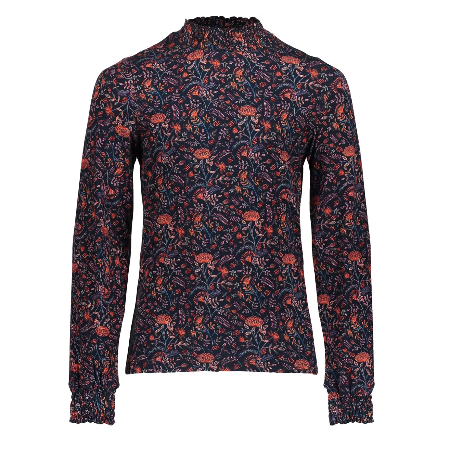 Tops & T-shirts*Geisha Fashion Geisha Girls Top Met Bloemenprint 42547K-60 navy