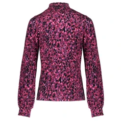 Tops & T-shirts*Geisha Fashion Geisha Girls Top Met Panterprint 42539K-60 zwart