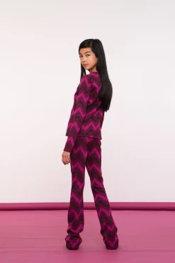 Tops & T-shirts*Geisha Fashion Geisha Girls Top Met Zigzag Print 42668K-20 fuchsia