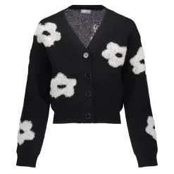 Truien & Vesten*Geisha Fashion Geisha Girls Vestje Met Bloemen 44506K-10 zwart